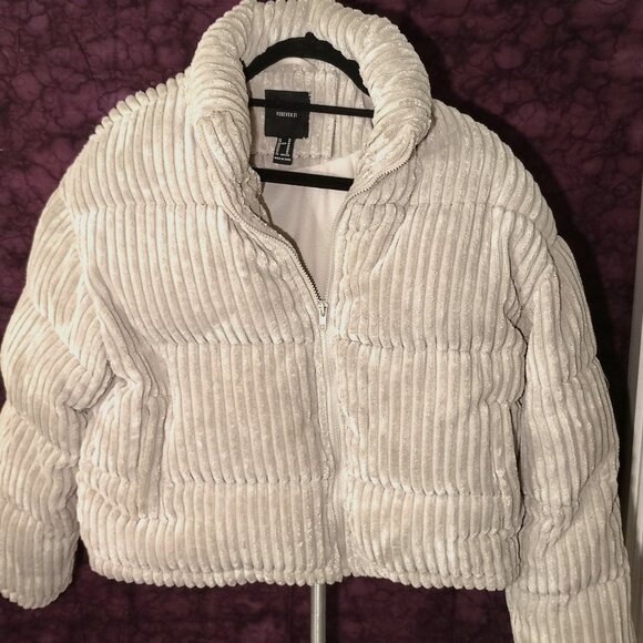Forever 21 Corduroy Puffer Jacket CLEARENCE - Picture 1 of 3